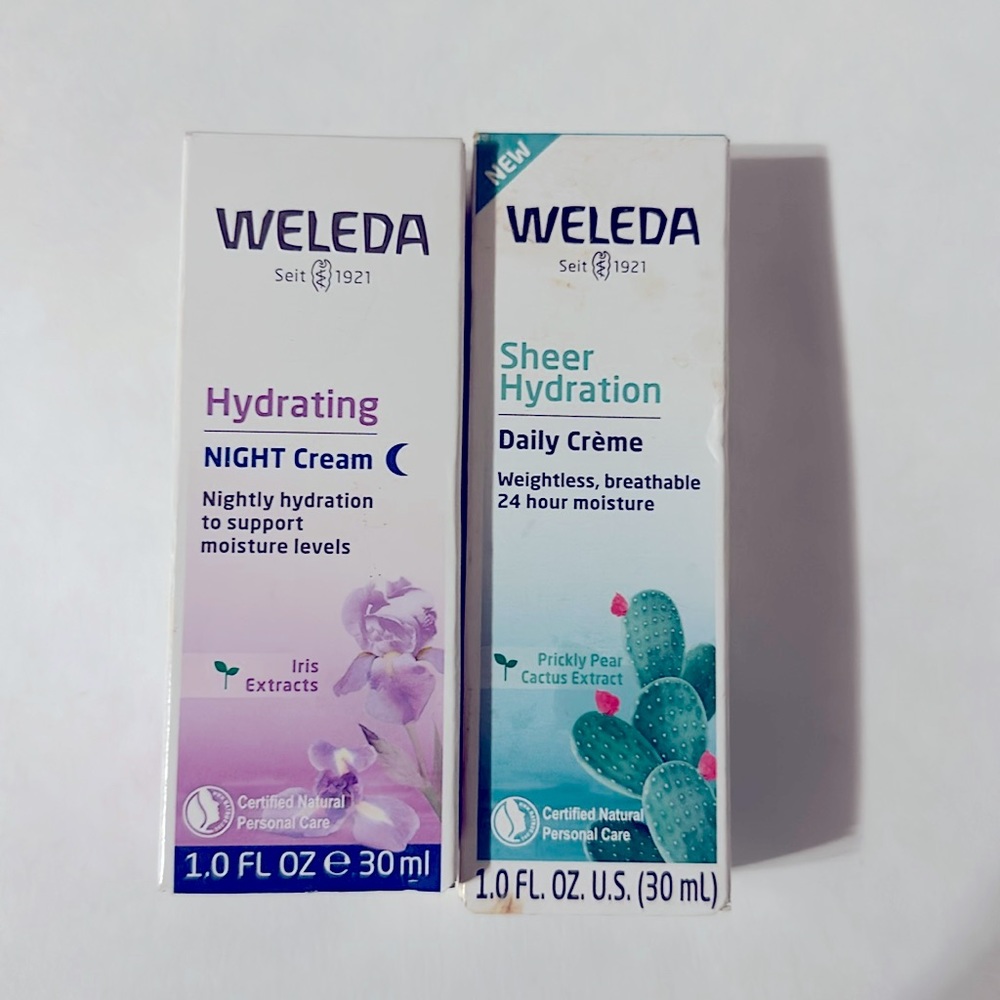 Weleda Hydrating Night & sheer Hydration 1oz each
